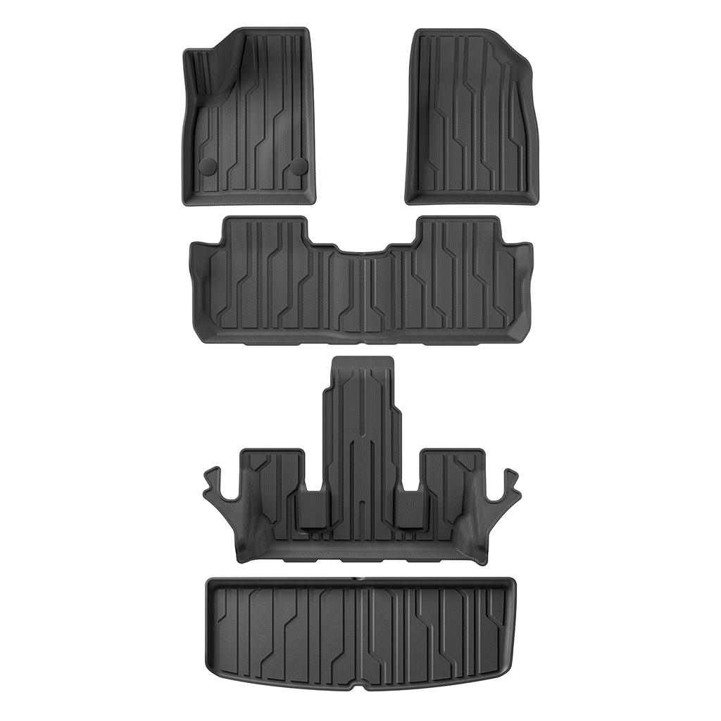 SMABEE for GMC Acadia 6Seat 2017-2023 TPE Floor Mats Cargo Liner Trunk Mats Floor Liner Pad Protection Black