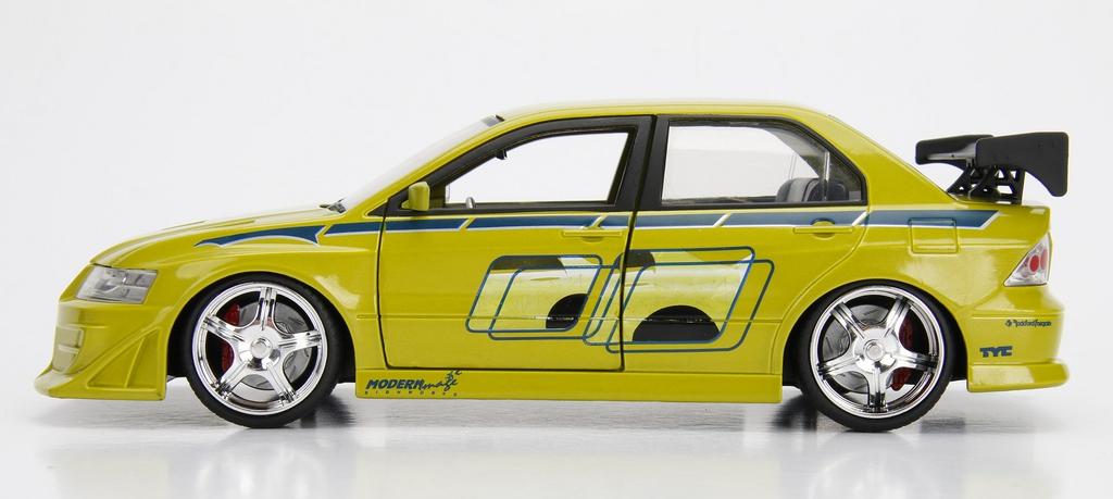 Jada ИГРУШКИ Размер мини-машинки Mitsubishi Lancer Evolution Форсаж 1/24 ФОРСАЖ Брайана и