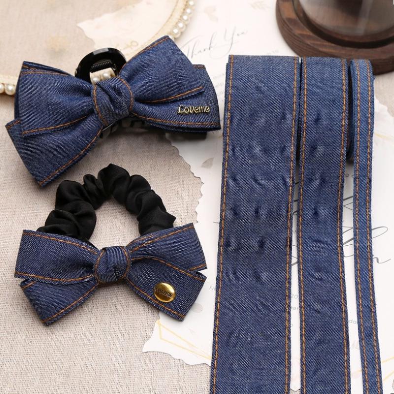 Корейский джинсовый бант аксессуар для волос набор для DIY
