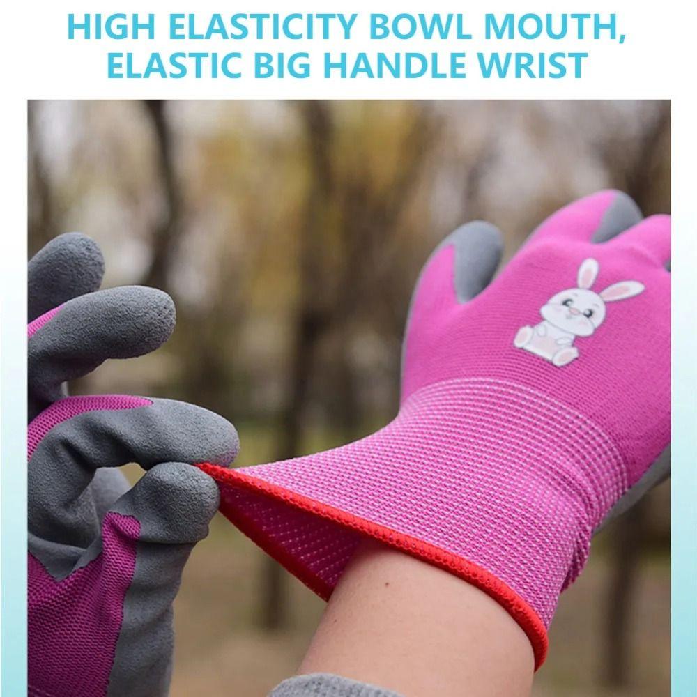 Durable Garden Work Gloves Breathable Children Protective Glove Kid Gardening Gloves  Planting Work