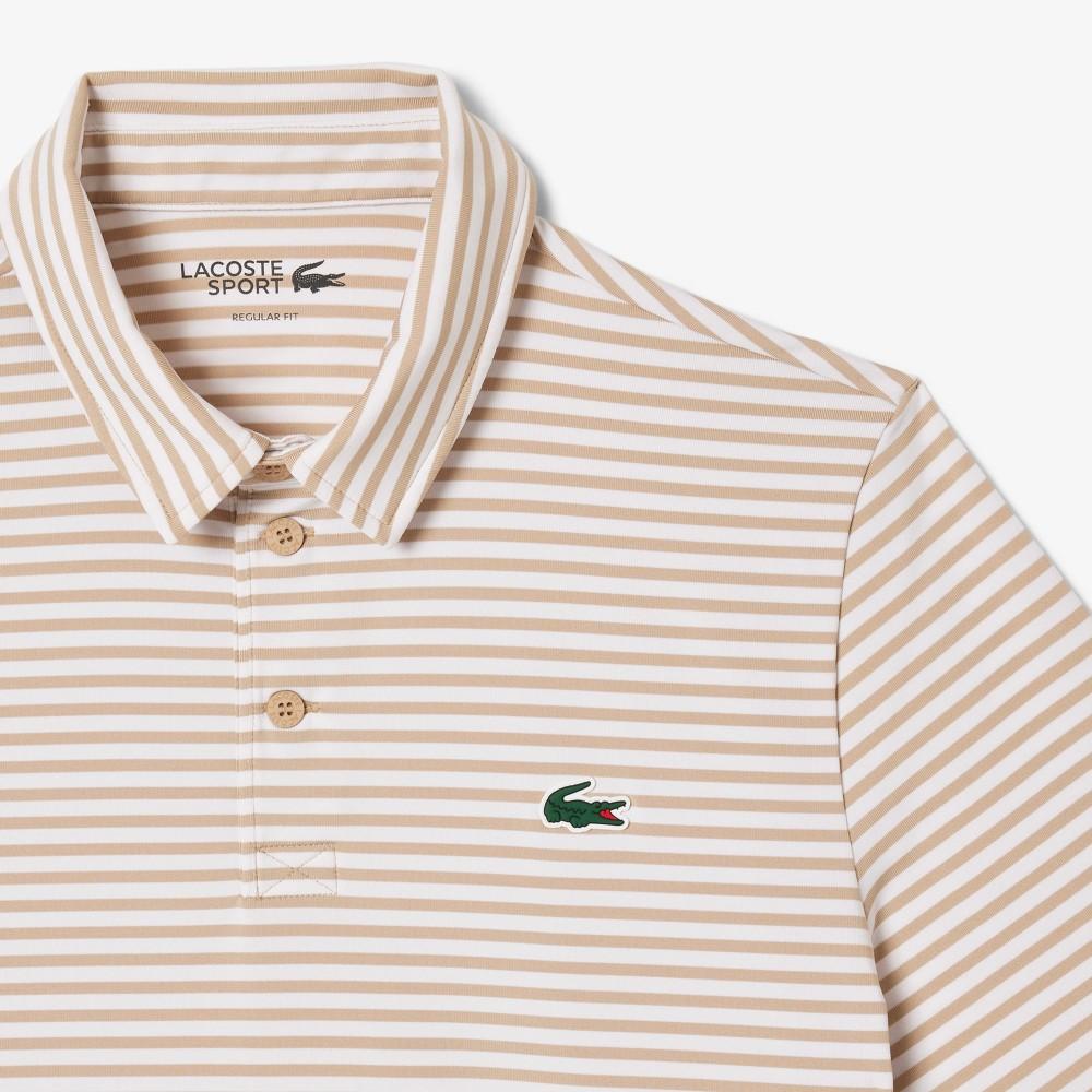 [lacoste] Men's Golf Stripe Short-Sleeve Polo Shirt DH7418-55N7RY