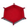 Catchall Empty Pocket Foldable Hexagonal Leather Storage Tray for Bedside DND Dice Keys Organization Folding Entrance Objects Holder
