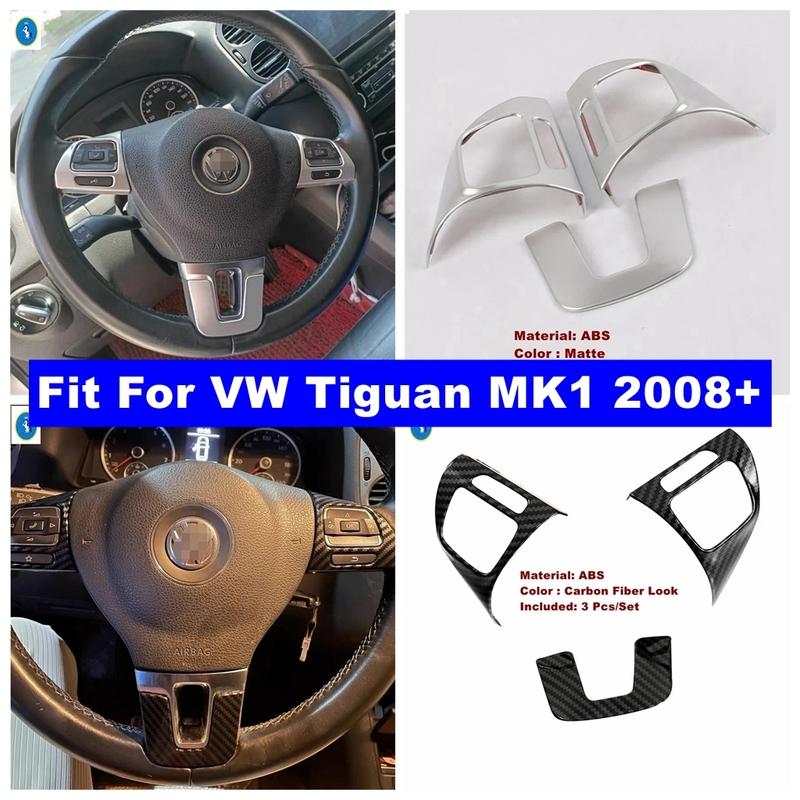 Для VW Tiguan MK1 2008 2009 2010 2011 2012 2013 2014 2015 ABS Автомобильный Стайлинг Нижняя Рамка Рулевого Колеса ABS Аксессуары Накладка Отделка