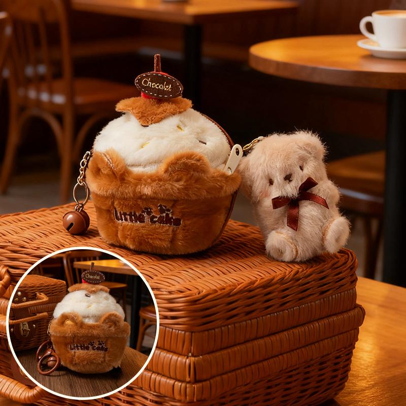 1Pc 12CM Kawaii Bear Holding Bread Plushie Toy Lovely Cake Nest Contain Plush Bear Rabbit Cat Dog Plush Pendant Toy Cute Gifts