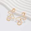 Minimalist Metal Irregular Hollow Pendant Earrings For Women Punk Gold Color Geometric Statement Earring Charm Ear Jewelry