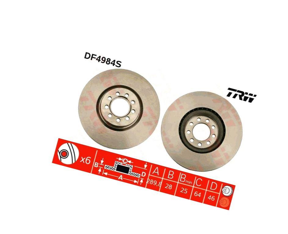 Trw Df4984S Trw Brake Disc Front /R