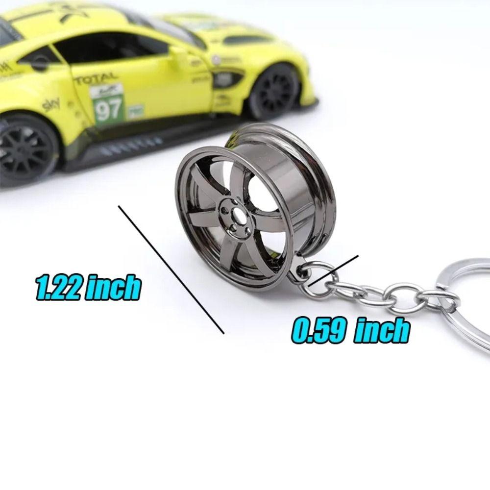 Цинк Цинковый сплав Брелок для ключей в виде автомобильного колеса Ступица колеса Шина Обод Держатель для ключей Индивидуальность Подарки