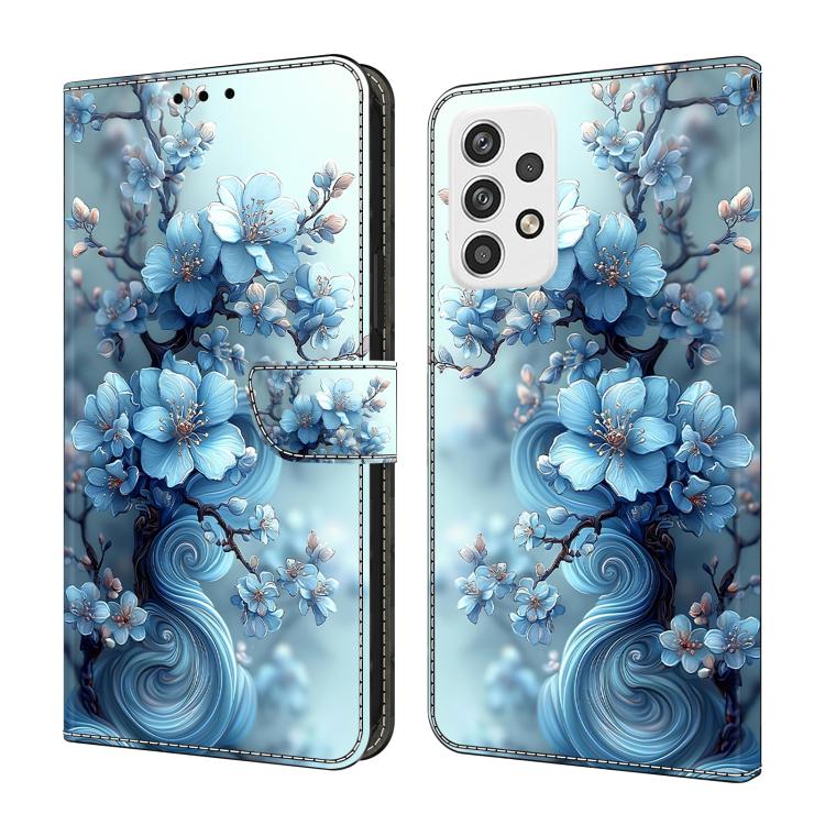 Кошелек-чехол для телефона из веганской кожи с рисунком под кристалл для Samsung Galaxy A37 5G, PU+TPU, слот для карт, подставка, защита от царапин и выцветания