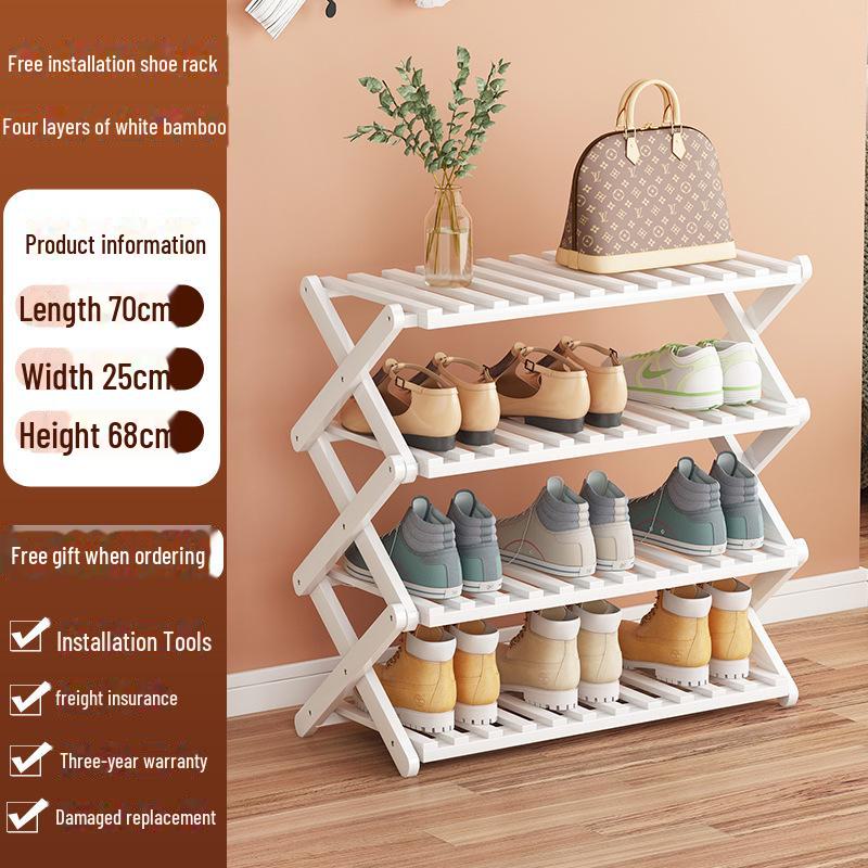 Складная пылезащитная полка для обуви: Многослойный шкаф для обуви для прихожей и гостиной, легко собирается