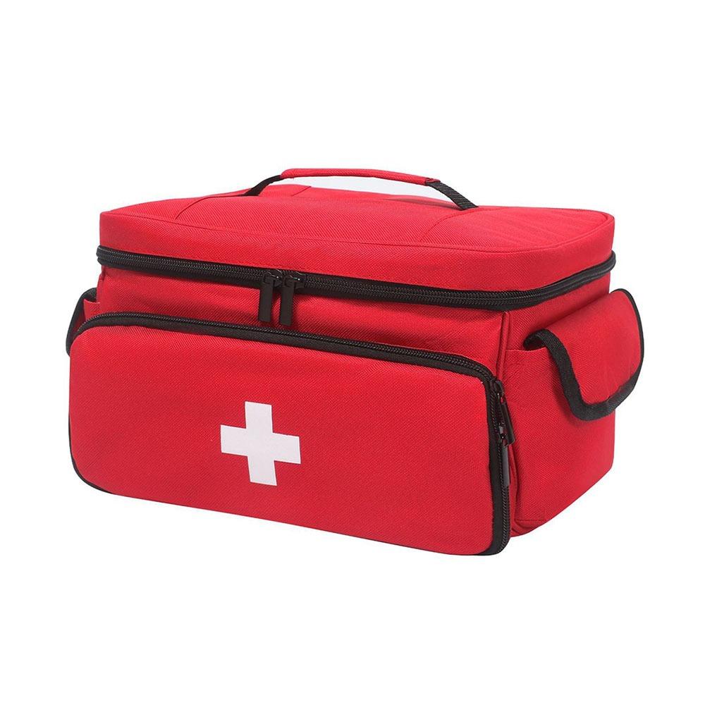 Large Capacity Medicine Kit Bag Sorted Storage Handle Medicine Carry Bag Portable Zippered Layered Medicine Boxes Camping