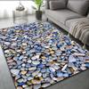 Pebble Pathway Rug: Natural Stone Look for Zen Interiors | Outdoor-Inspired Flooring Anti slip carpet can be machine washed