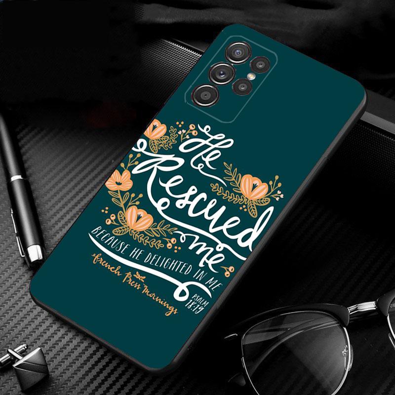 Чехол для телефона Samsung S26 S25 S24 S23 S22 Ultra S23 S22 S25 Plus S24 FE S26Edge Библейский стих Иисус Христианский Чехол