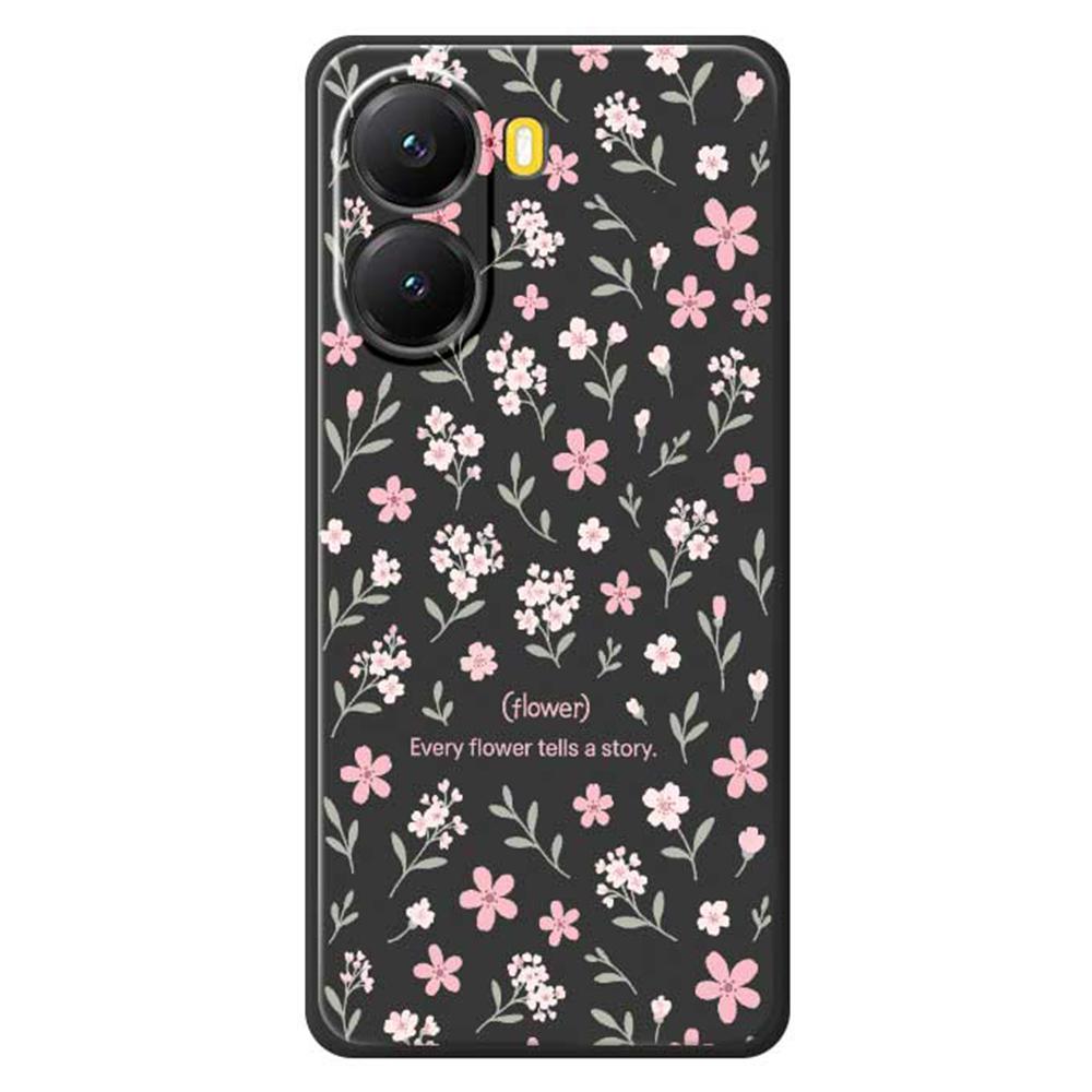 For Xiaomi Redmi Turbo 4 5G/Poco X7 Pro 5G Case Small Flower Pattern Printing Straight Edge TPU Phone Back Cover