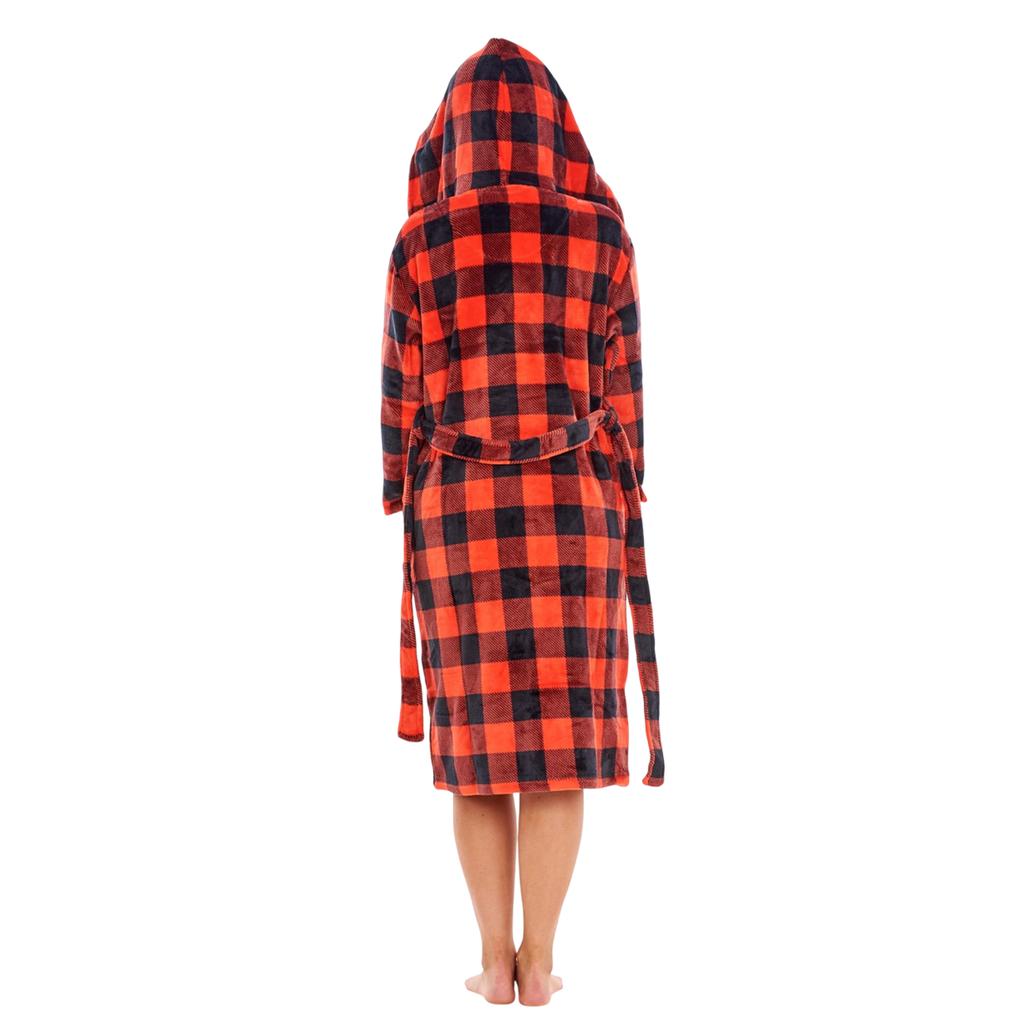 Keanu Womens/Ladies Checked Sherpa Fleece Dressing Gown
