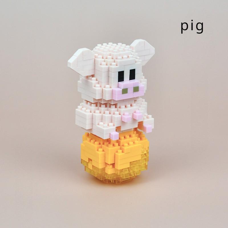 Mid -granular Puzzle Assembly Building Block Toy Chinese Zodiac Signs