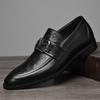 Мужская обувь 2025 лето новая легкая роскошь высокое чувство взрослые мужчины заостренный носок один педаль увеличение высоты удобные деловые кожаные туфли