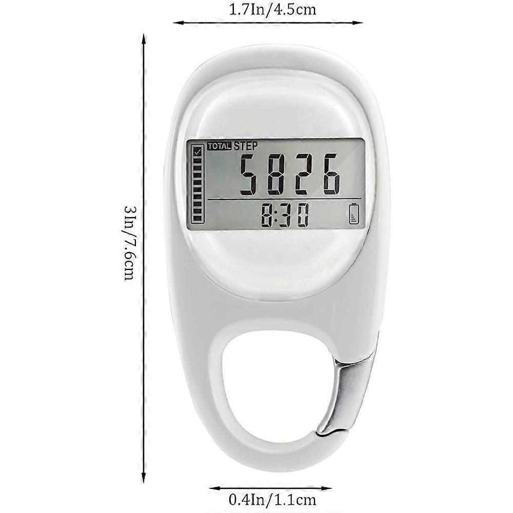 3D Digital Pedometer with Clip for Easy Walking Pedometer Tracks Steps and Miles/Kilometers Calories Burned and Active Time 7 Day Memory