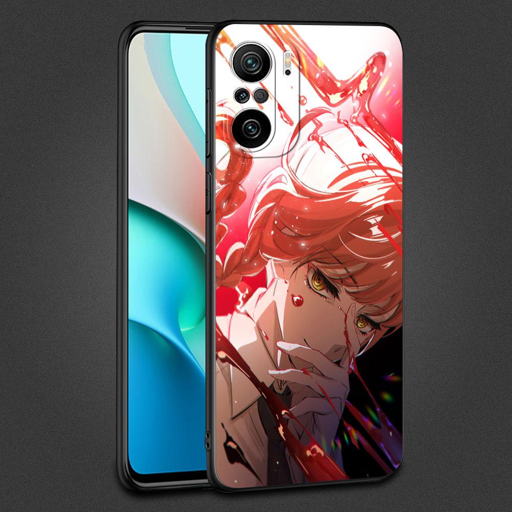 Чехол для Xiaomi Redmi Note 11 10 9 8 Pro 12 10C 9S 10S 11S 9A 9T 9C 10A 7 K40 8T силиконовый чехол для телефона с бензопилой в стиле аниме Makima