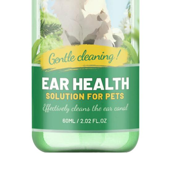 60 мл очиститель для ушей домашних животных, не раздражающий, для кошек и собак, очищающая жидкость, нежная для ушей