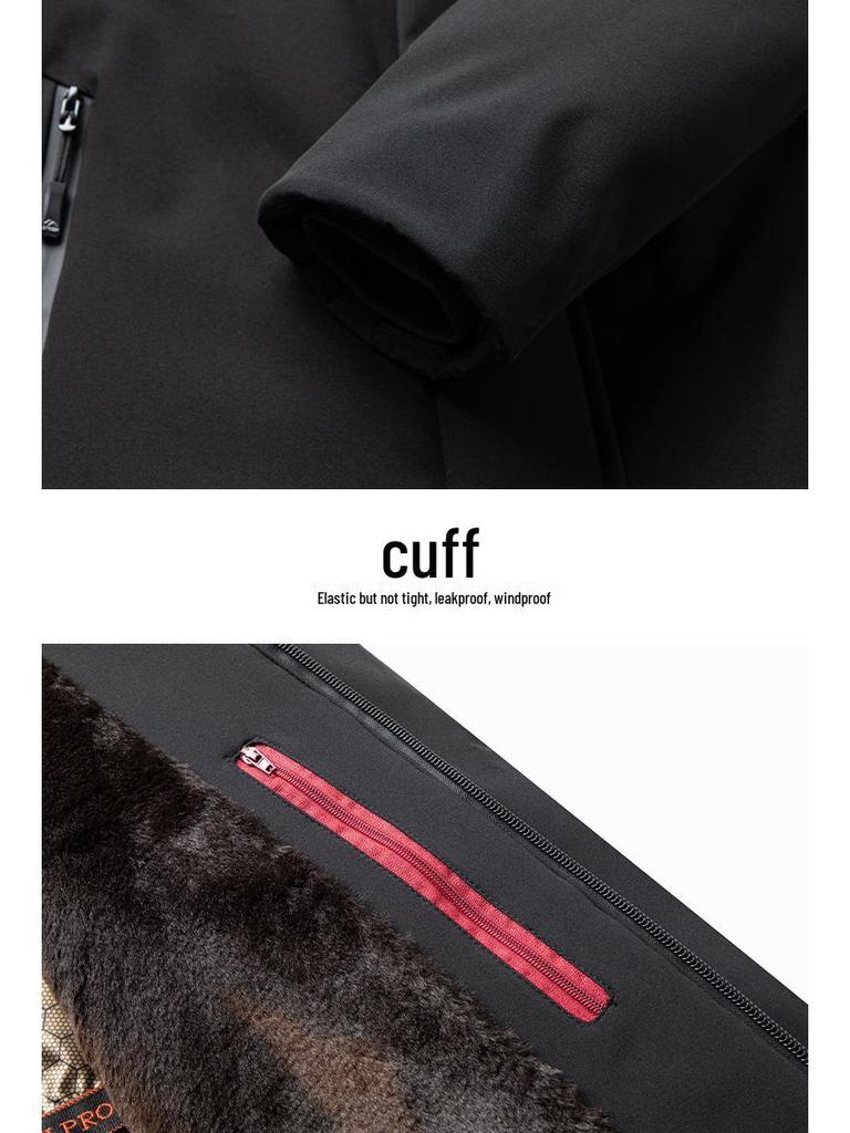 Мужская зимняя хлопковая куртка с подкладкой из плюша - Теплая, ветрозащитная, стильная для среднего и пожилого возраста