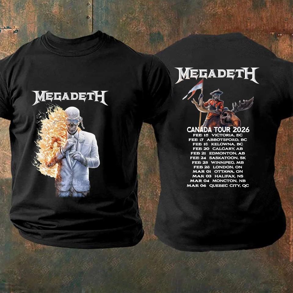 Megadeth Канада 2026 Даты тура Футболка Доставка по Канаде