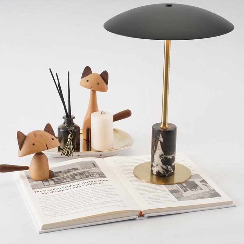 Светодиодный ночник с сенсорным управлением из кованого железа и мрамора для спальни, кабинета, отеля, кафе или бара