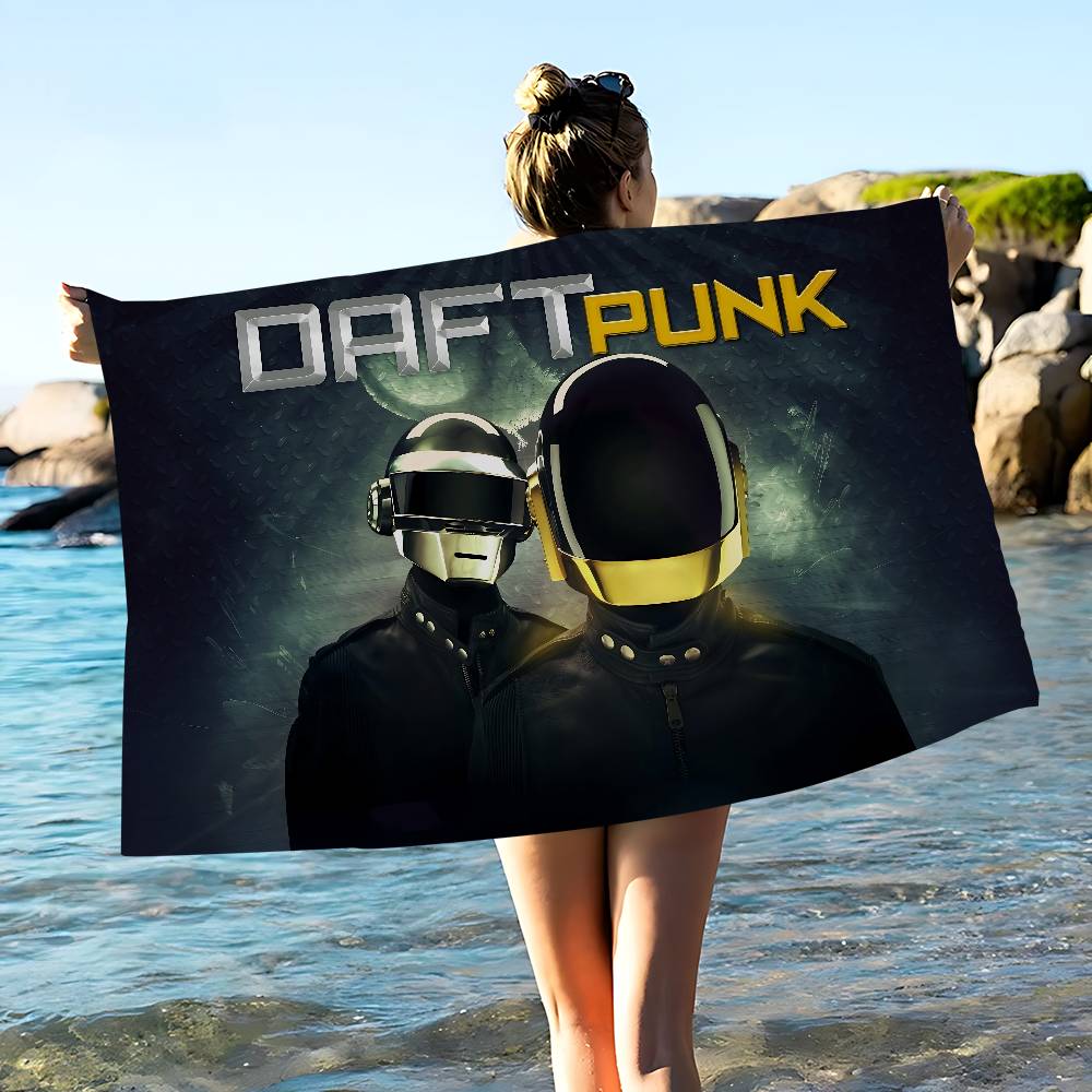 Электронная музыка D-Daft Punk группа Полотенце для ванны Микрофибра Мягкое Впитывающее Дышащее Для девочки Дети Декоративное Пляжное полотенце