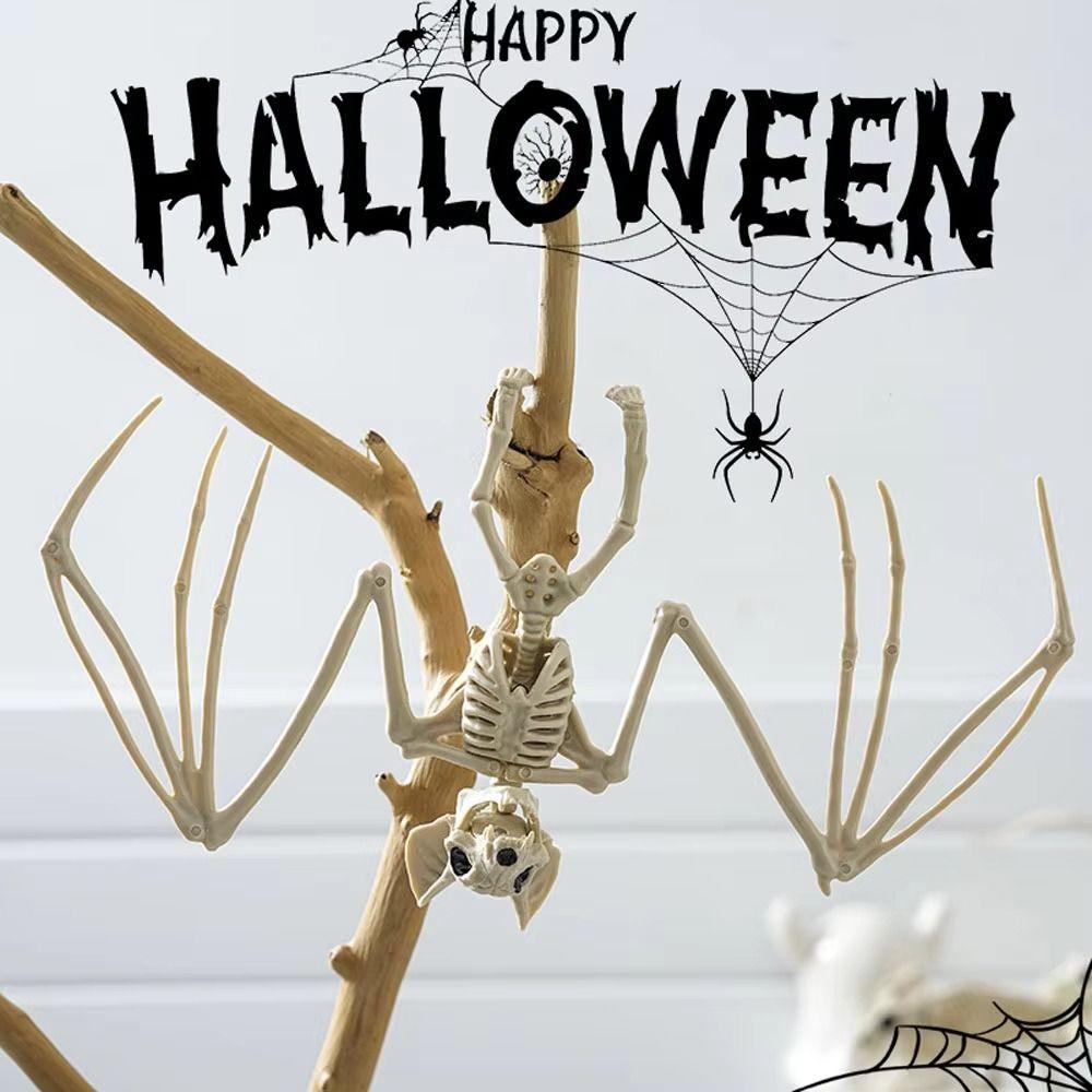 Horror Halloween Bat Skeleton Plastic Animal Skeleton Model For Halloween Theme Party