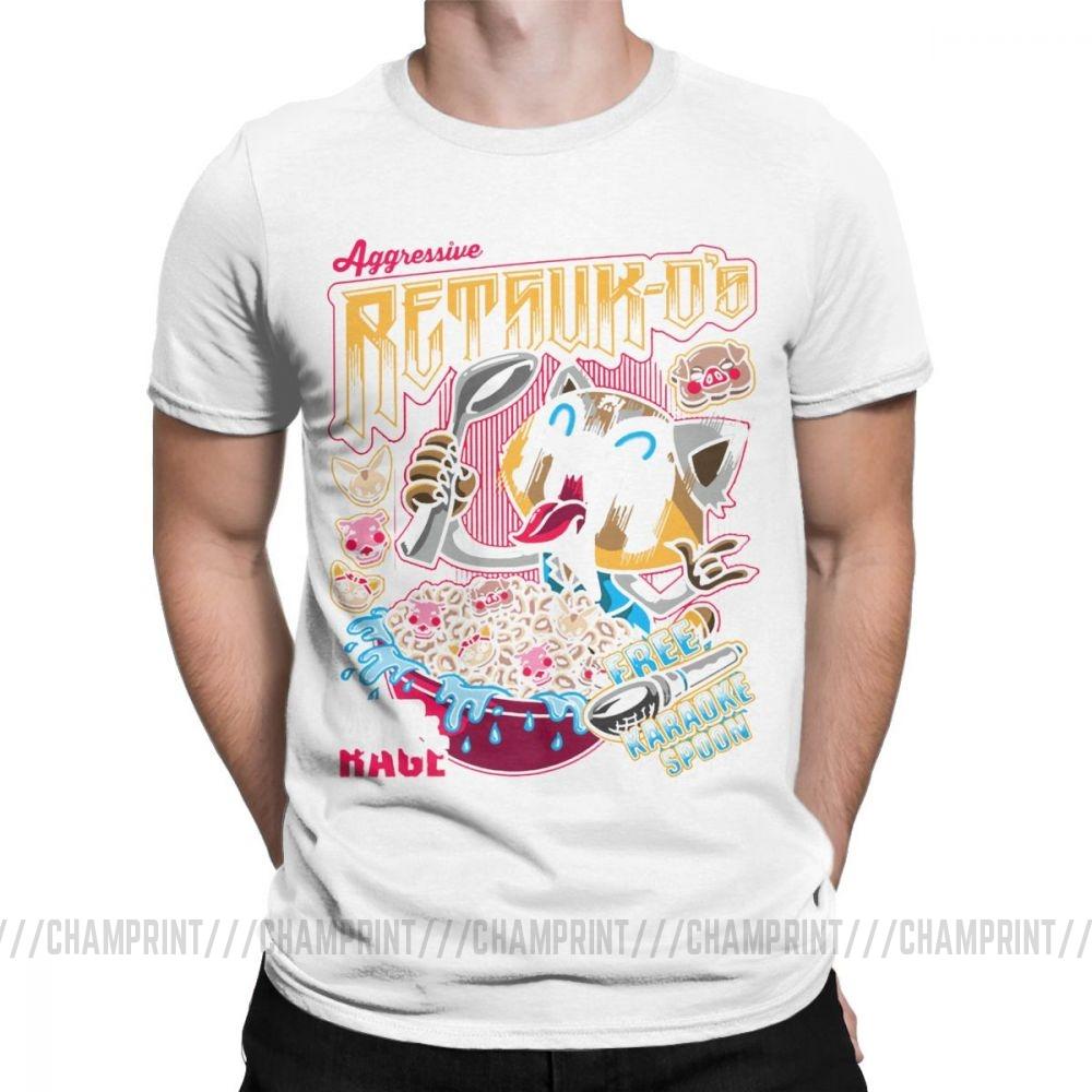 Death Metal Karaoke Kala Aggretsuko Aggressive Retsuko Men S T Shirts Casual Tees Short Sleeve T