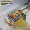 Portable Outdoor Folding Stainless Steel Wood & Charcoal Stove for Camping and Barbecue