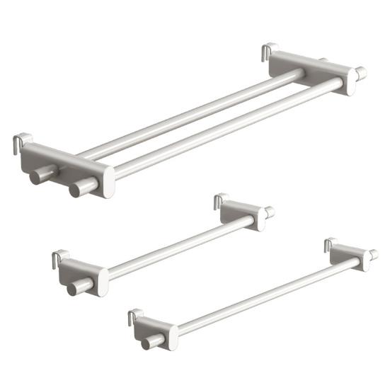 Clothes Drying Rack for Radiators 0.3-2m Carbon Steel Dual Poles Easy No-Drilling