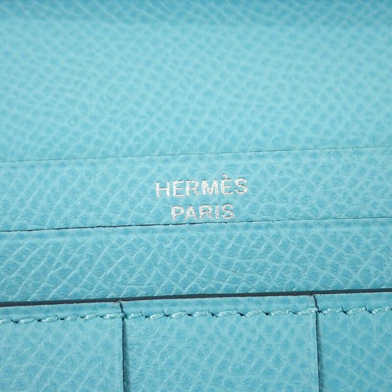 HERMES Кошелек Синий Атолл Эпсом Женский