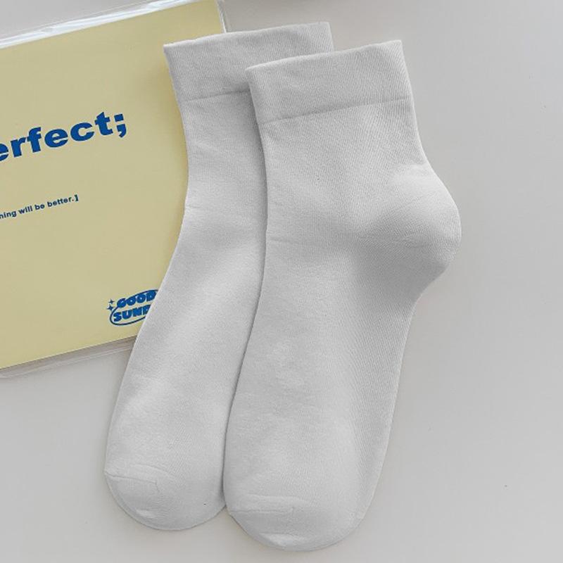 Женские носки из чистого хлопка Zhuji цвета макарон - Свободные, не сдавливающие, не скатывающиеся, бесшовный послеродовой дизайн.