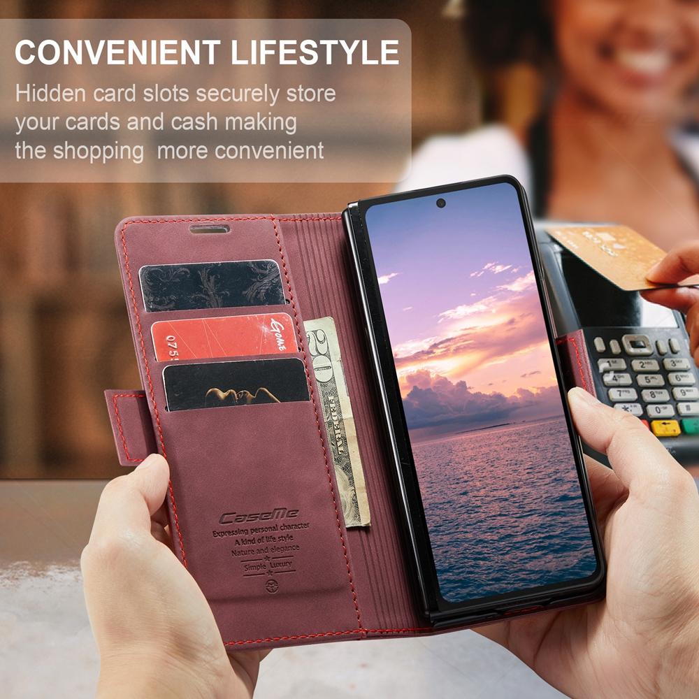Кожаный чехол-книжка Retor с защитой от падений для Samsung Galaxy Z Fold 6 5 4 Fold6, противоударный чехол для телефона, держатель для карт, бампер