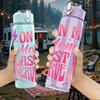 1PC On My Mom's Last Nerve Funny Print 750ml Color Plastic Sports Water Bottle Leakproof Flip Straw Lid Suitable for Sports Office Home Use