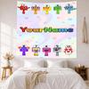 Numberblocks Custom Your Name Wall Decor Tapestry Art For Pet Memorial Birthdaywedding Party Backdrop Family Gift