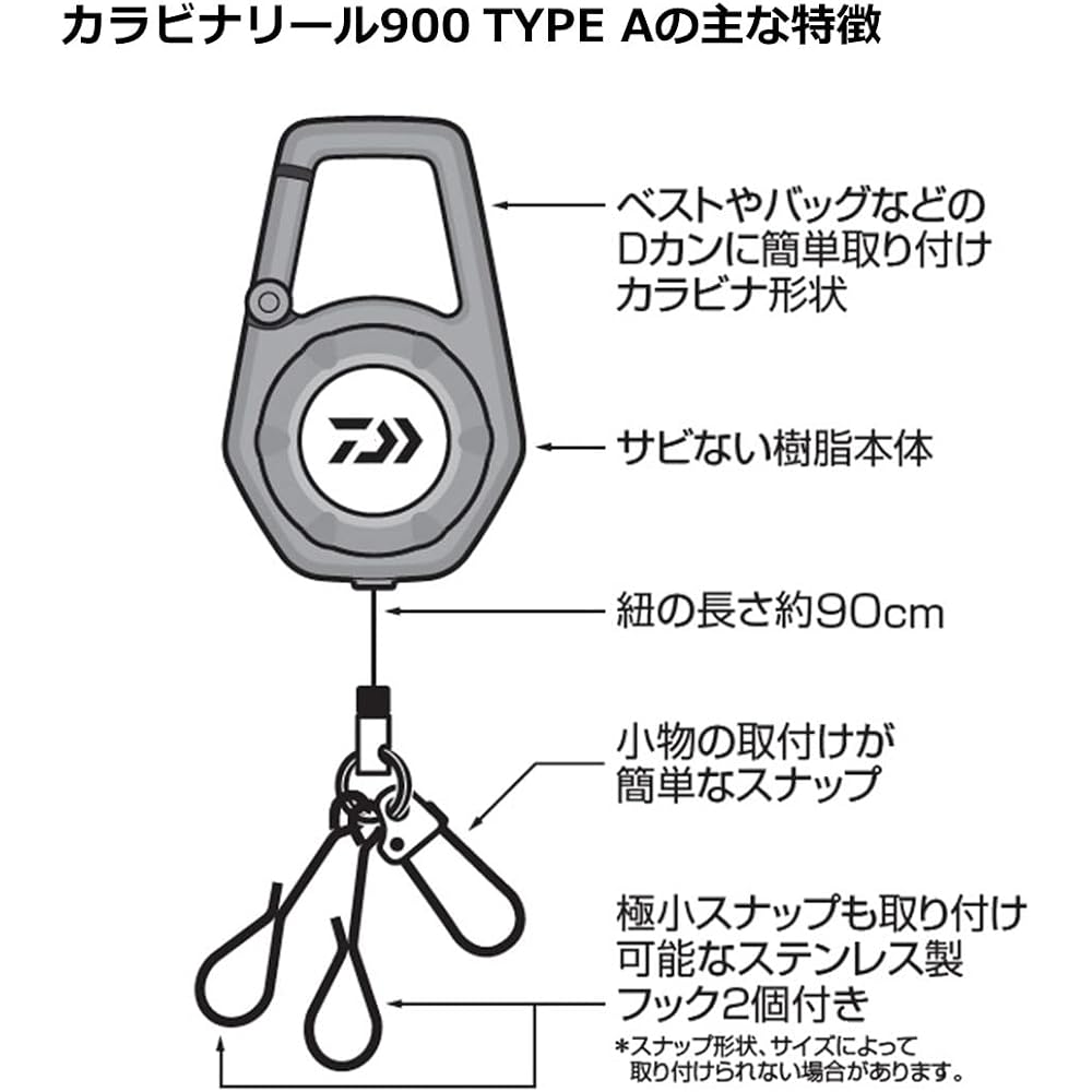Daiwa Carabiner Reel 900 Type A Army Green Fishing Accessory