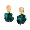 Stylish Drop Earrings Geometric Decoration Accessory Fashion Women Flower Petal Dangle
