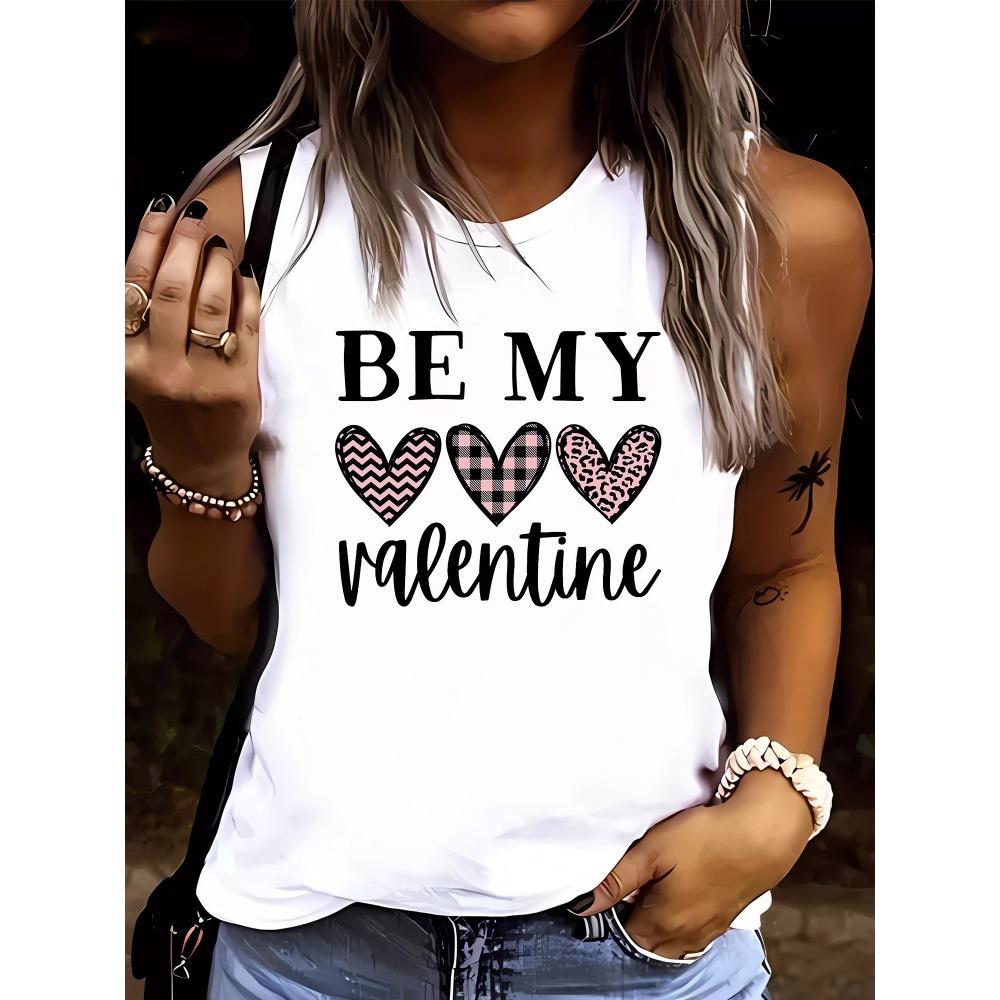 2025 Лето Повседневная женская футболка без рукавов с красочным принтом букв, женская жилетка, городская уличная женская модная майка