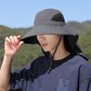 With Neck Cover Drawstring Fisherman Hat Removable Hiking Hat Fashion Wide Brim Sun Hat  Camping