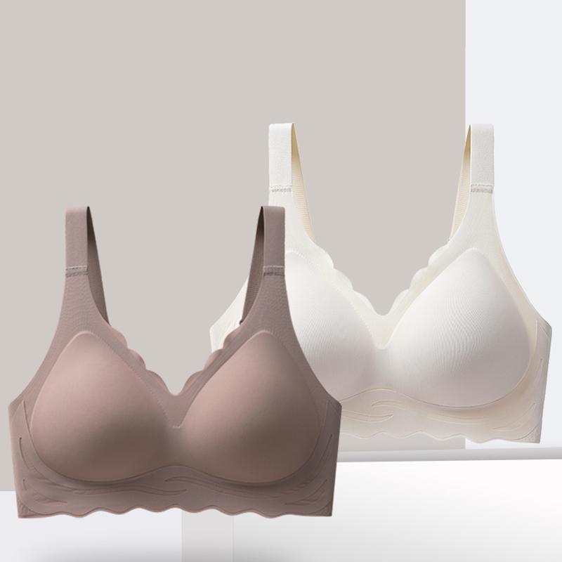 Women's Sports Bras Seamless One-piece Comfortable No Steel Ring Yoga Fitness Sleep Underwear Gathered Anti-sagging Push Up Bra