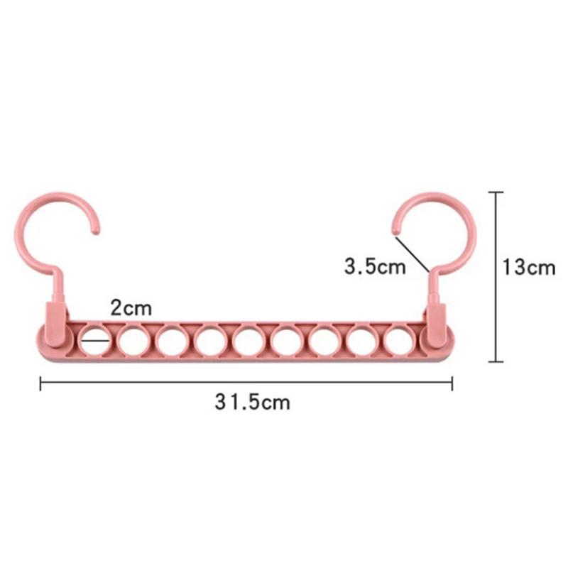 Волшебная вешалка для одежды с 9 отверстиями, многофункциональная складная вешалка, вращающаяся вешалка для одежды