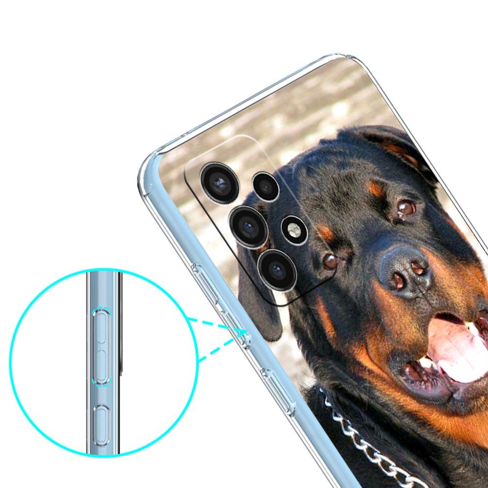 Чехол для телефона с собакой породы ротвейлер для Samsung Galaxy A51 A71 A21S A12 A11 A31 A41 A01 A03S A22 A13 A33 A73 A53 A52 A32 5G A23 Мягкий чехол