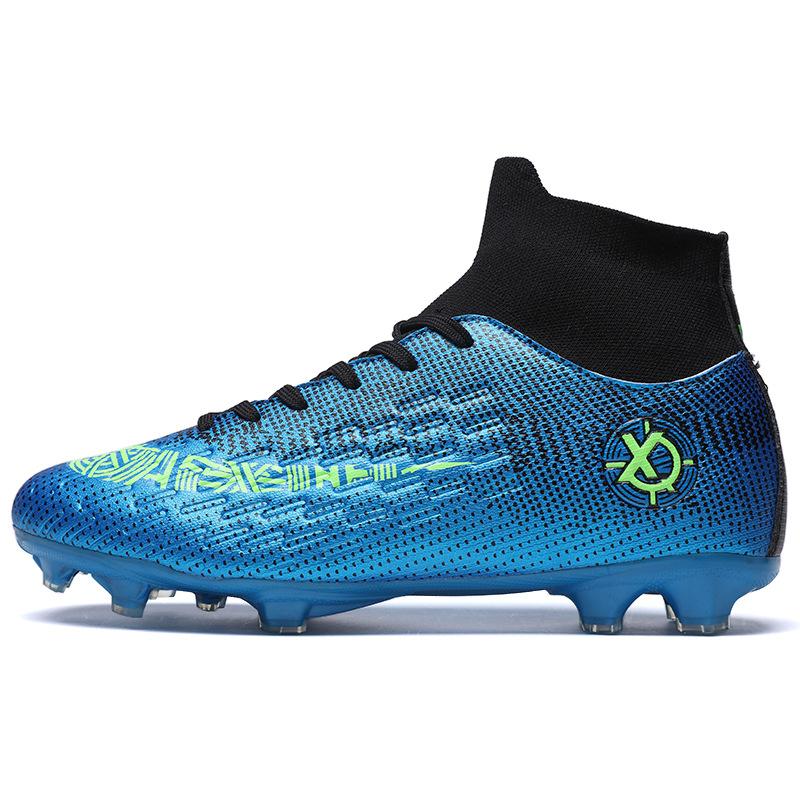 Новые бутсы C Luo с высоким верхом детские взрослые мужские и женские шиповки тренировочные искусственная трава спортивная обувь