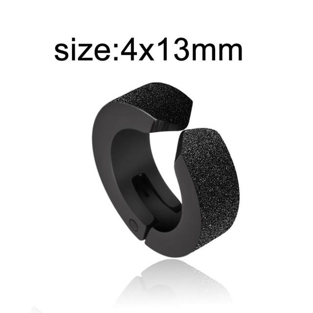 Новые популярные 1 шт. серьги-клипсы из нержавеющей стали безболезненные для мужчин/женщин панк черные непирсинг поддельные серьги ювелирные изделия подарки