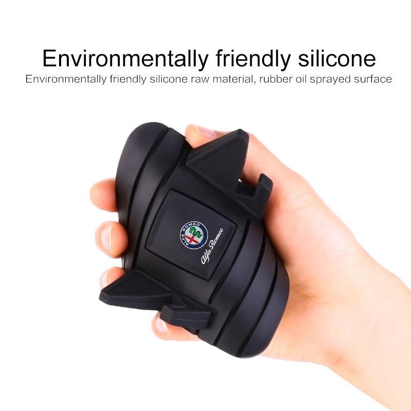 For Alfa Romeo Silicone Car Phone Holder Phone Anti-slip Mount Stand GPS Bracket For Alfa Romeo Giulia Stelvio Giulietta 156 159