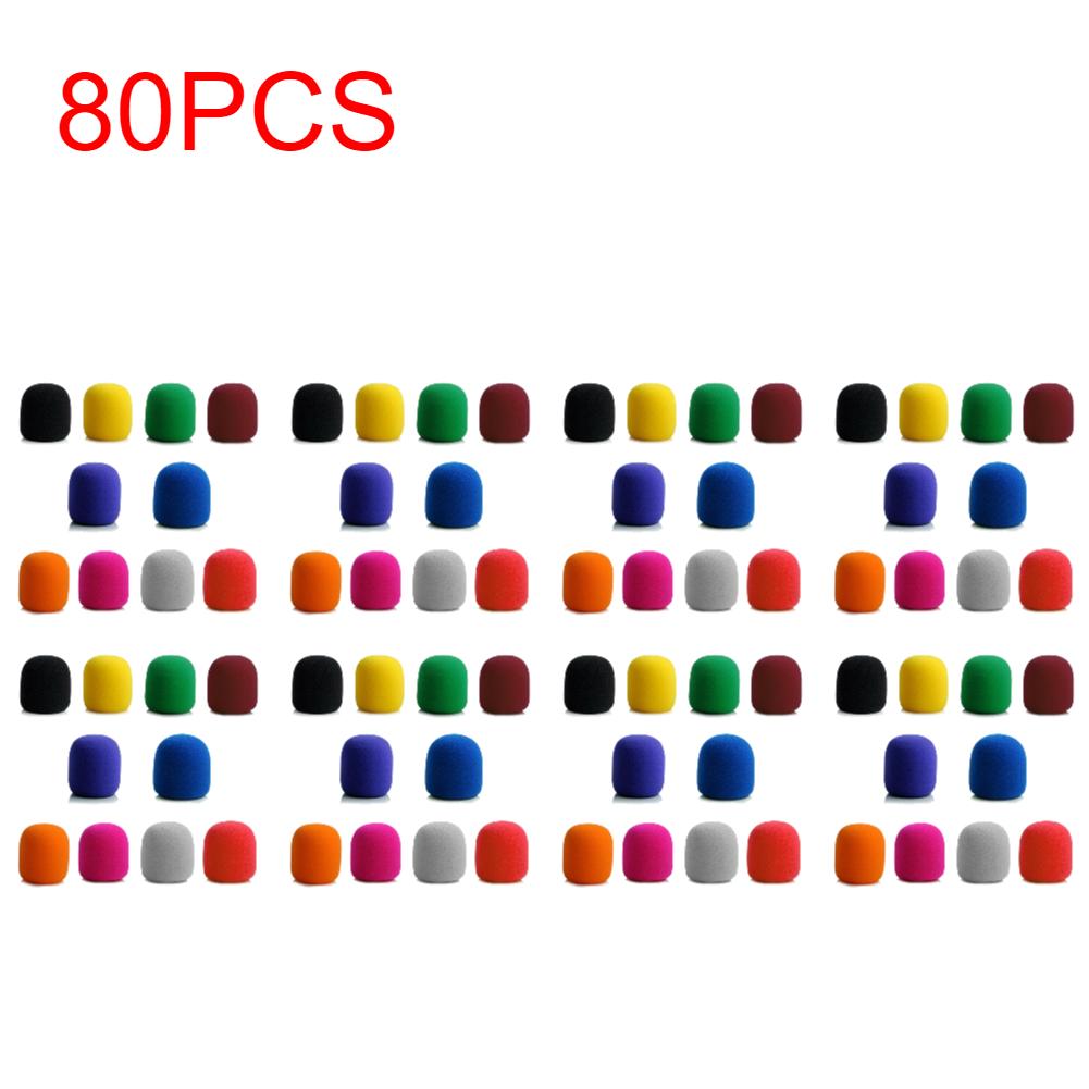 10-100PCS Microphone Windscreen Foam Cover Thick Mic Covers Foam Mic Pop Filter for Studio Interview Karaoke DJ (10 Colors)