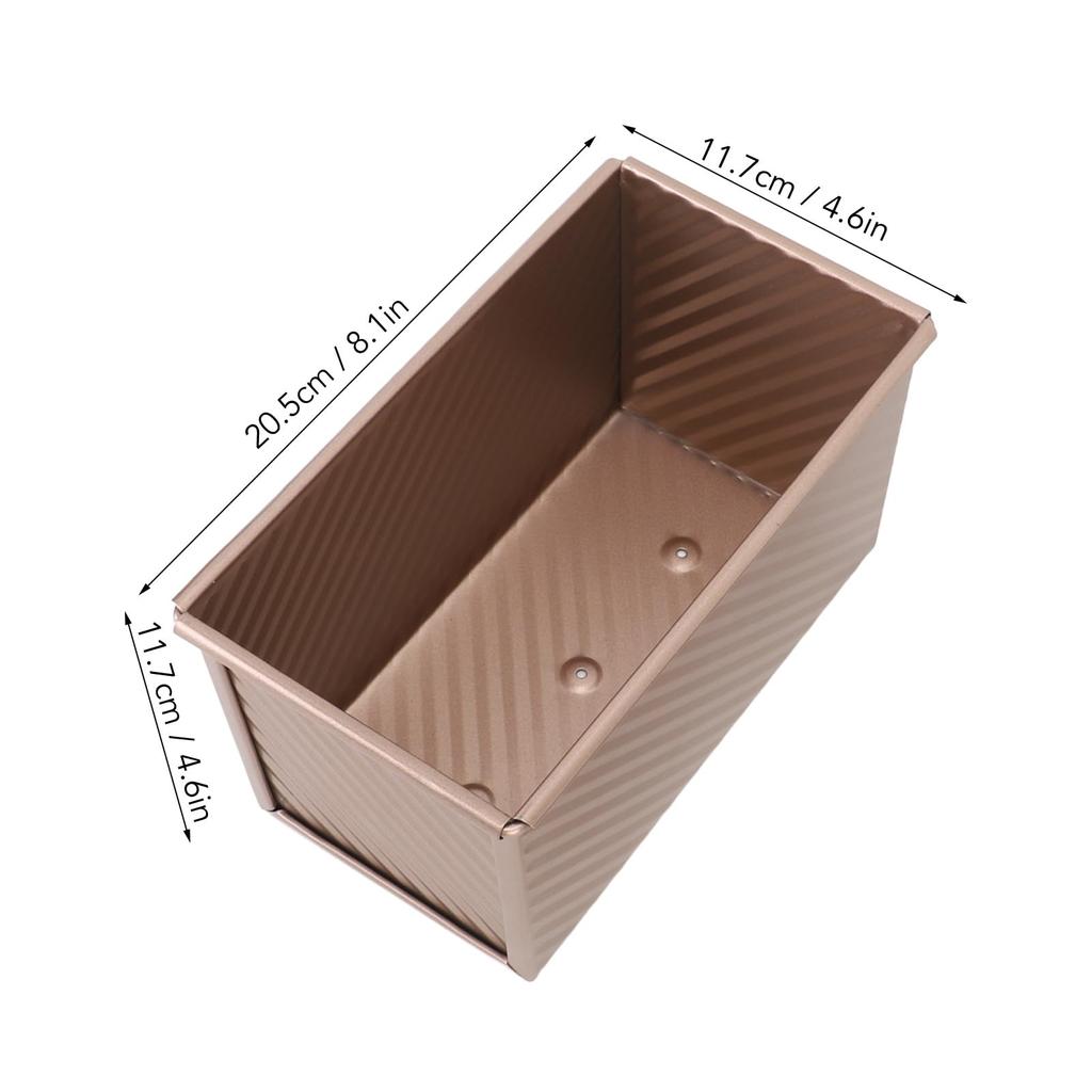 Универсальная форма для выпечки хлеба из углеродистой стали, подходит для духовки и посудомоечной машины (золото) с крышкой