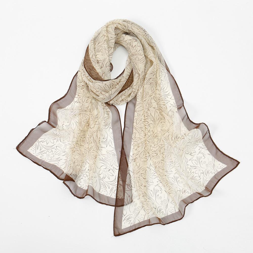Classic Style Shawl Wrap Print Pattern Sun Protection Scarf New Chiffon Scarf Fashion Accessory