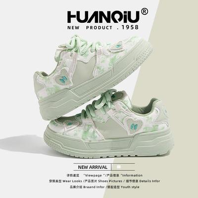 Глобальные мятно-зеленые туфли на толстой подошве женские 2025 лето новая универсальная обувь популярная нишевая женская обувь ZHQ3369